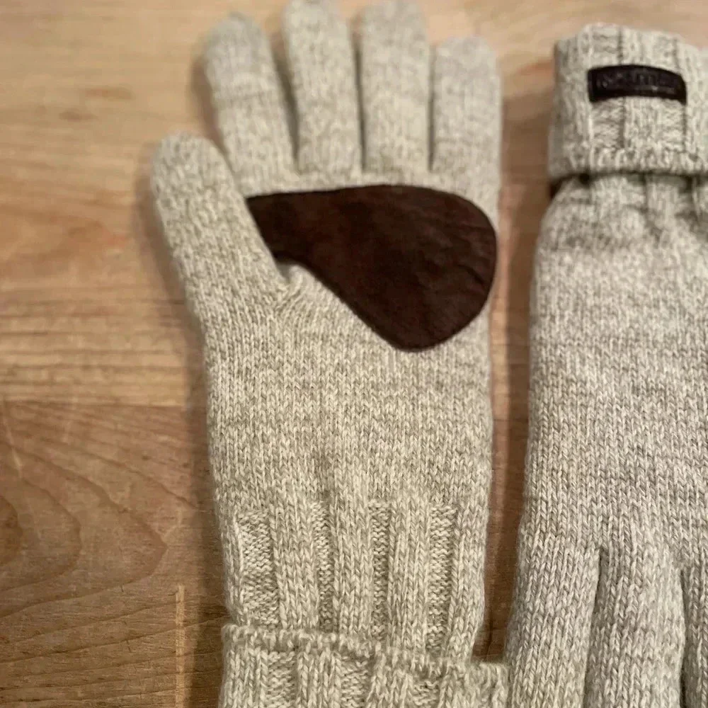 unisex Nautica XL Wool with leather patch gloves warm/winter